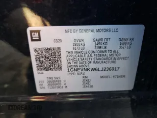 2020 Chevrolet Traverse High Country with VIN 1GNEVNKW6LJ236017, listed as a Copart auction lot 75642904 with 63,395 mi miles and Salvage Title. Bid and sale history available at carsss.com. Image 14.
