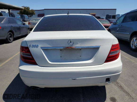 2012 Mercedes-Benz C with VIN WDDGF4KB9CA678589, listed as a Copart auction lot 56344084 with 46,850 mi miles and Salvage title. Bid and sale history available at DreamBid. Image 6.