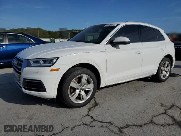 2018 Audi Q5 Premium Plus with VIN WA1BNAFY4J2230928, listed as a Copart auction lot 53123145 with 83,151 mi miles and Salvage Title. Bid and sale history available at DreamBid. Image 1.