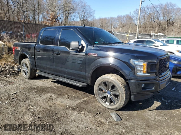 2018 Ford F-150 XL with VIN 1FTEW1EP2JFA60621, listed as a Copart auction lot 45009925 with 125,731 mi miles and Salvage title. Bid and sale history available at DreamBid. Image 4.
