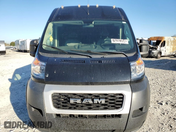 2021 Ram ProMaster Cargo with VIN 3C6LRVBG9ME584204, listed as a Copart auction lot 76282354 with 61,728 mi miles and Clean Title. Bid and sale history available at carsss.com. Image 5.
