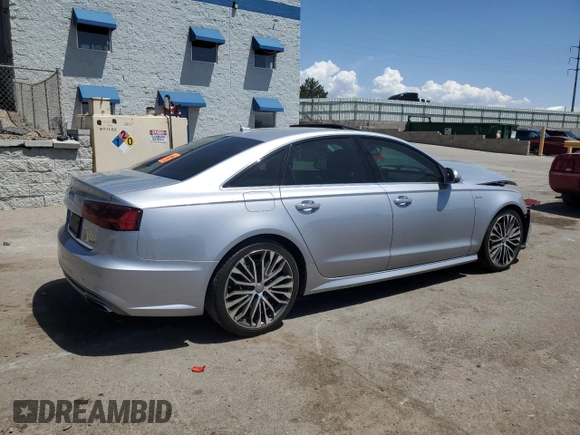 2016 Audi A6 Prestige with VIN WAUHGAFC1GN129672, listed as a Copart auction lot 58432025 with 62,484 mi miles and Salvage title. Bid and sale history available at DreamBid. Image 3.