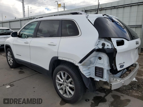 2018 Jeep Cherokee Limited with VIN 1C4PJMDX9JD555520, listed as a Copart auction lot 56381665 with 136,534 mi miles and Salvage title. Bid and sale history available at DreamBid. Image 2.