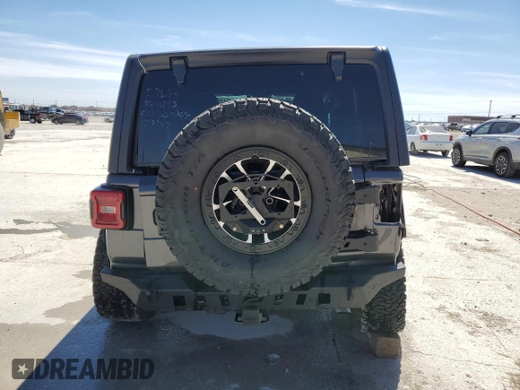 2024 Jeep Wrangler Willys with VIN 1C4RJXDG9RW286042, listed as a Copart auction lot 49459025 with 6,417 mi miles and Salvage title. Bid and sale history available at DreamBid. Image 6.