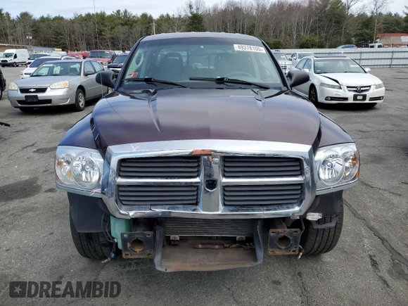 2005 Dodge Dakota SLT with VIN 1D7HW48N95S167516, listed as a Copart auction lot 49378105 with Not Provided miles and Salvage Title. Bid and sale history available at DreamBid. Image 5.