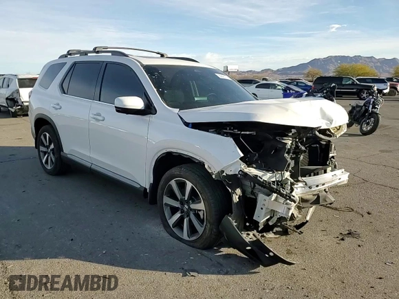 2023 Honda Pilot Elite with VIN 5FNYG1H80PB043716, listed as a Copart auction lot 86842774 with 16,823 mi miles and Salvage Title. Bid and sale history available at carsss.com. Image 11.