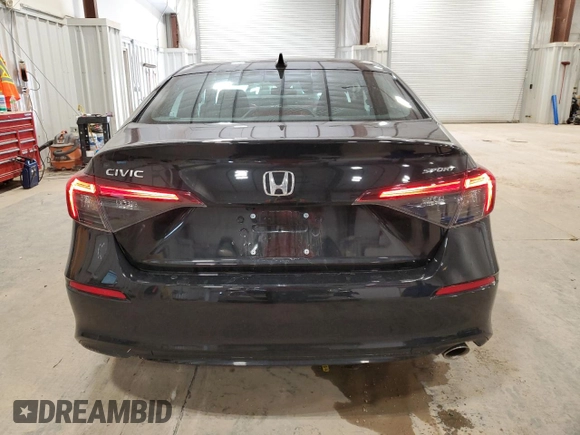 2025 Honda Civic Sport with VIN 2HGFE2F55SH512752, listed as a Copart auction lot 52079535 with 11,804 mi miles and Salvage Title. Bid and sale history available at carsss.com. Image 6.