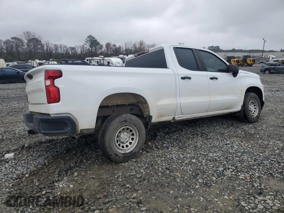 2021 Chevrolet Silverado 1500 Work Truck with VIN 1GCRWAEF7MZ331894, listed as a Copart auction lot 48412735 with 126,173 mi miles and Salvage Title. Bid and sale history available at DreamBid. Image 3.