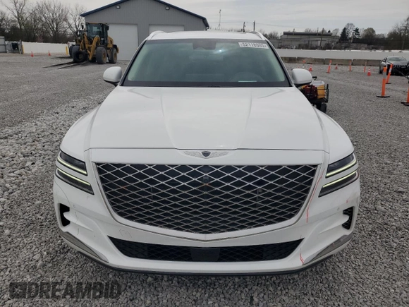 2021 Genesis GV80 with VIN KMUHCESC3MU063670, listed as a Copart auction lot 52118905 with 72,696 mi miles and Salvage Title. Bid and sale history available at DreamBid. Image 5.