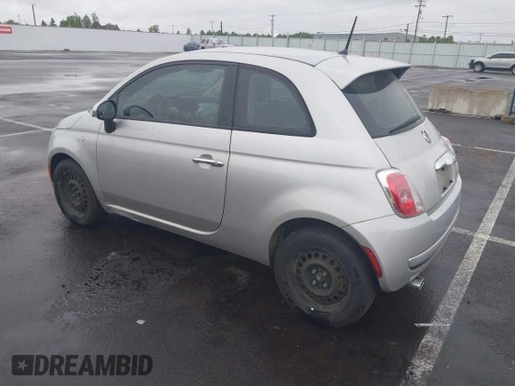 2014 FIAT 500 Pop with VIN 3C3CFFAR7ET264083, listed as a IAAI auction lot 42142971 with 130,549 mi miles. Bid and sale history available at carsss.com. Image 3.