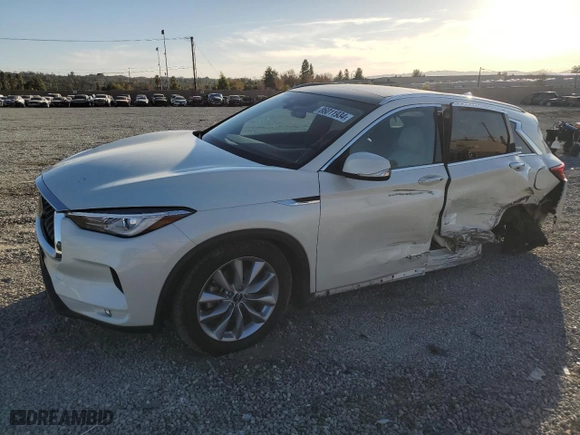 2019 Infiniti QX50 LUXE with VIN 3PCAJ5M31KF148164, listed as a Copart auction lot 86011934 with 69,841 mi miles and Salvage Title. Bid and sale history available at carsss.com. Image 1.