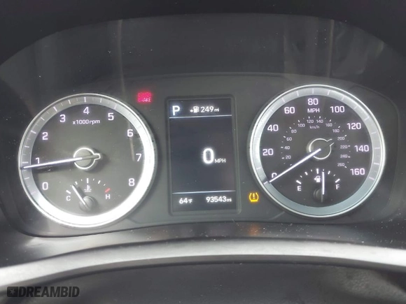 2019 Hyundai Sonata SEL with VIN 5NPE34AF6KH815932, listed as a IAAI auction lot 41930035 with 93,543 mi miles. Bid and sale history available at carsss.com. Image 7.