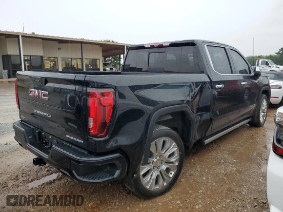 2020 GMC Sierra 1500 Denali with VIN 1GTU9FEL1LZ160062, listed as a Copart auction lot 59551395 with 106,223 mi miles and Salvage title. Bid and sale history available at DreamBid. Image 3.