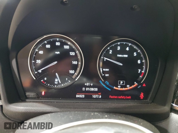2018 BMW X1 xDrive28i with VIN WBXHT3C37J5L30341, listed as a Copart auction lot 42691505 with 84,523 mi miles and Salvage Title. Bid and sale history available at carsss.com. Image 9.