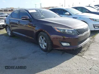 2014 Kia Optima LX z VIN 5XXGM4A70EG337912, wystawiony jako IAAI lot #41856735 z przebiegiem 122 529 mil mil oraz . Historia ofert i sprzedaży dostępna na DreamBid. Obrazek 1.