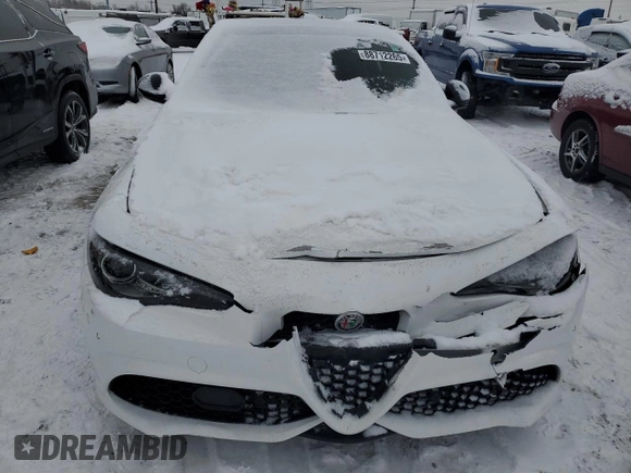 2022 Alfa Romeo Giulia Veloce z VIN ZARFANBN4N7659801, wystawiony jako Copart lot #88712265 z przebiegiem Nie podano mil oraz Czysty tytuł • Clean title. Historia ofert i sprzedaży dostępna na DreamBid. Obrazek 5.