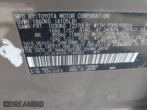 2012 Scion xB with VIN JTLZE4FE8C1144563, listed as a IAAI auction lot 41695722 with 220,706 mi miles and . Bid and sale history available at DreamBid. Image 9.