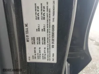 2019 Tesla Model 3 Long Range with VIN 5YJ3E1EB5KF434594, listed as a Copart auction lot 49093515 with 0 mi miles and Salvage Title. Bid and sale history available at carsss.com. Image 14.