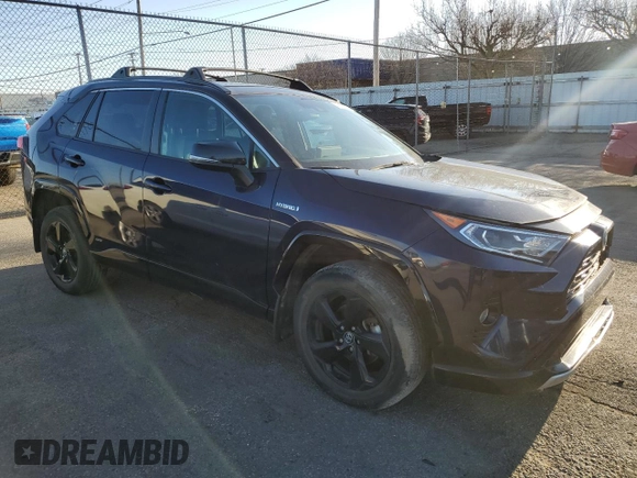 2020 Toyota RAV4 Hybrid XSE with VIN 4T3E6RFV2LU003980, listed as a Copart auction lot 48460515 with 59,317 mi miles and Salvage title. Bid and sale history available at DreamBid. Image 4.