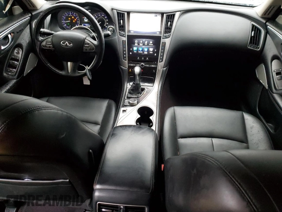 2017 Infiniti Q50 2.0t Premium with VIN JN1CV7ARXHM680324, listed as a Copart auction lot 49944555 with 100,630 mi miles and Salvage Title. Bid and sale history available at carsss.com. Image 8.
