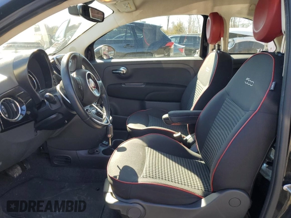 2017 FIAT 500 Pop with VIN 3C3CFFKR2HT514199, listed as a Copart auction lot 45029195 with 61,690 mi miles and Salvage Title. Bid and sale history available at carsss.com. Image 7.