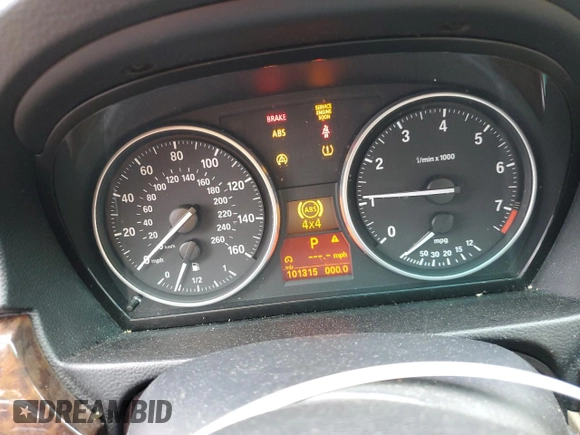 2008 BMW 3 Series 328xi with VIN WBAVC73508KP38505, listed as a Copart auction lot 63441095 with 101,315 mi miles and Salvage title. Bid and sale history available at DreamBid. Image 9.