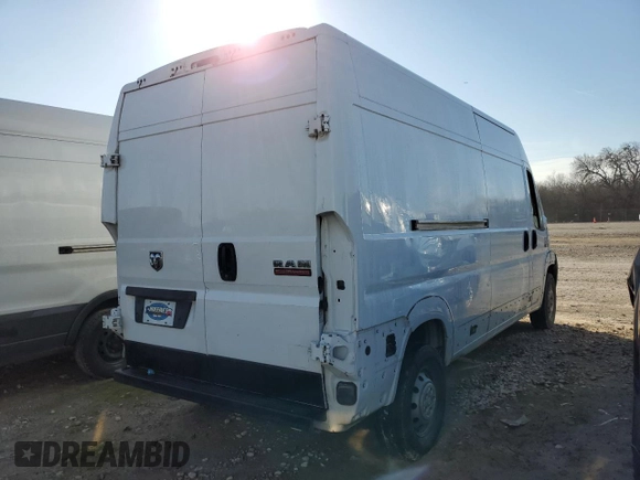 2020 Ram ProMaster Cargo with VIN 3C6TRVDG8LE102222, listed as a Copart auction lot 86098134 with 57,028 mi miles and Salvage Title. Bid and sale history available at carsss.com. Image 3.
