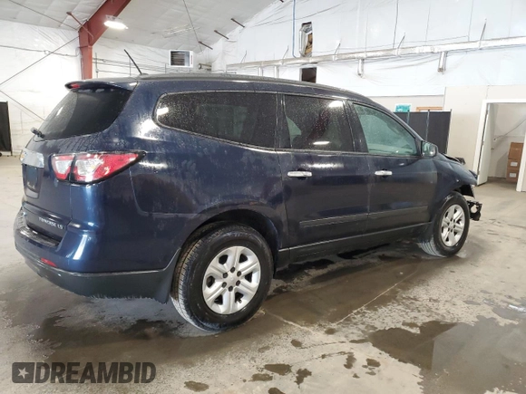 2015 Chevrolet Traverse LS z VIN 1GNKVFKD0FJ240866, wystawiony jako Copart lot #54148395 z przebiegiem 154 170 mil mil oraz Szkoda całkowita • Salvage title. Historia ofert i sprzedaży dostępna na DreamBid. Obrazek 3.