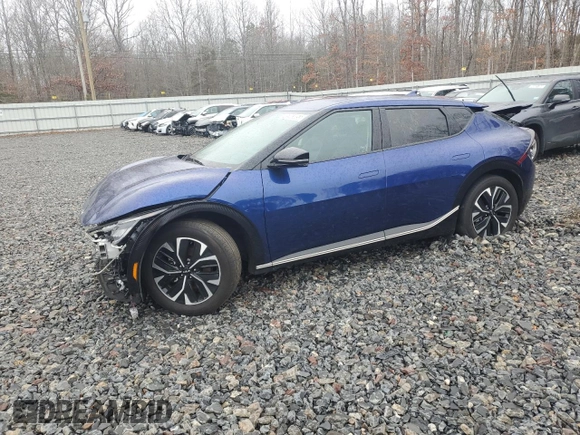 2023 Kia EV6 Wind with VIN KNDC3DLCXP5154990, listed as a Copart auction lot 45983855 with 46,167 mi miles and Salvage Title. Bid and sale history available at carsss.com. Image 1.