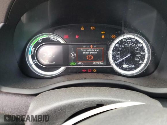 2017 Kia Niro EX with VIN KNDCC3LC1H5057463, listed as a Copart auction lot 52176535 with 167,020 mi miles and Salvage Title. Bid and sale history available at carsss.com. Image 9.