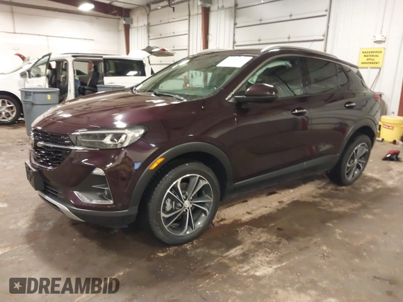 2021 Buick Encore GX Essence with VIN KL4MMGSL8MB151615, listed as a IAAI auction lot 42550639 with 77,085 mi miles and . Bid and sale history available at DreamBid. Image 20.