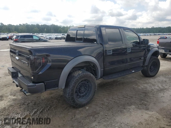 2014 Ford F-150 SVT Raptor with VIN 1FTFW1R60EFB24554, listed as a Copart auction lot 60259144 with 181,027 mi miles and Salvage Title. Bid and sale history available at carsss.com. Image 3.