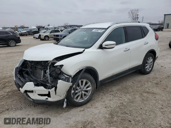 2017 Nissan Rogue SV z VIN JN8AT2MT2HW145906, wystawiony jako Copart lot #44568115 z przebiegiem 104 561 mil mil oraz Szkoda całkowita • Salvage title. Historia ofert i sprzedaży dostępna na DreamBid. Obrazek 1.