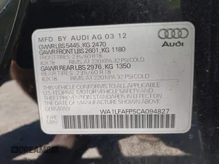 2012 Audi Q5 Premium Plus with VIN WA1LFAFP5CA094827, listed as a IAAI auction lot 42707989 with 183,135 mi miles and . Bid and sale history available at DreamBid. Image 9.
