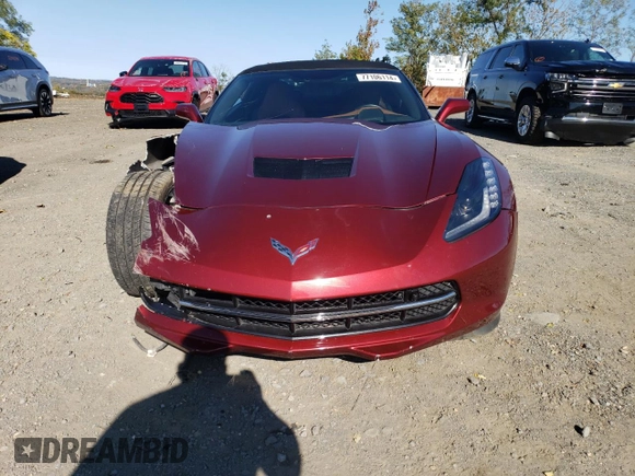 2019 Chevrolet Corvette 2LT with VIN 1G1YD3D73K5107252, listed as a Copart auction lot 77106114 with 19,093 mi miles and Salvage Title. Bid and sale history available at carsss.com. Image 5.