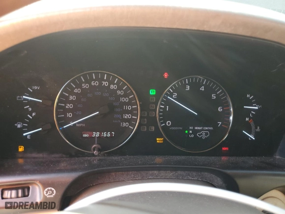 2006 Lexus LX 470 with VIN JTJHT00W564011069, listed as a Copart auction lot 54151835 with 381,667 mi miles and Clean Title. Bid and sale history available at carsss.com. Image 9.