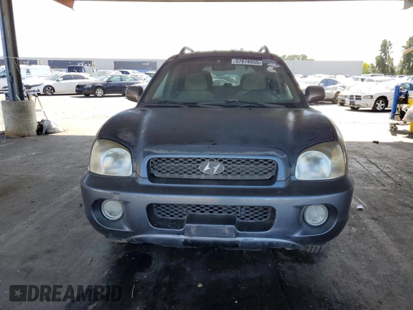 2005 Hyundai Santa Fe GLS with VIN KM8SC13D75U912706, listed as a Copart auction lot 57878555 with 134,565 mi miles and Clean title. Bid and sale history available at DreamBid. Image 5.