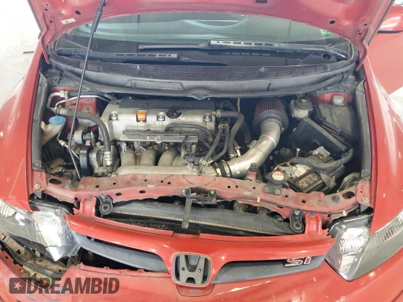 2007 Honda Civic Si with VIN 2HGFG21537H701361, listed as a Copart auction lot 53830495 with 211,471 mi miles and Salvage Title. Bid and sale history available at DreamBid. Image 11.