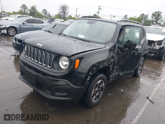 2017 Jeep Renegade Sport with VIN ZACCJBABXHPE67437, listed as a IAAI auction lot 41860179 with 135,381 mi miles and . Bid and sale history available at carsss.com. Image 17.
