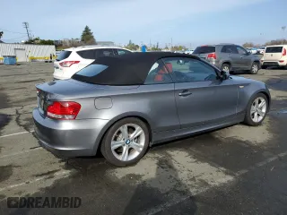 2011 BMW 1 Series 128i with VIN WBAUN1C50BVH83830, listed as a Copart auction lot 86539944 with 74,751 mi miles and Salvage Title. Bid and sale history available at carsss.com. Image 3.