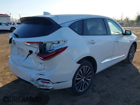 2025 Acura RDX Advance with VIN 5J8TC2H70SL008488, listed as a IAAI auction lot 42026105 with 9,770 mi miles and . Bid and sale history available at DreamBid. Image 4.