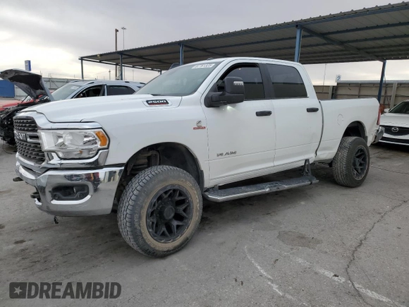 2023 Ram 2500 Big Horn with VIN 3C6UR5DL0PG613323, listed as a Copart auction lot 87761325 with 55,963 mi miles and Salvage Title. Bid and sale history available at carsss.com. Image 1.