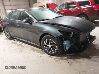 2021 Hyundai Sonata Hybrid Blue with VIN KMHL24JJ9MA035413, listed as a IAAI auction lot 41486748 with 16,407 mi miles. Bid and sale history available at carsss.com. Image 1.