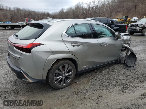 2022 Lexus UX 250h F Sport with VIN JTHR9JBH6N2060011, listed as a Copart auction lot 48199415 with Not Provided miles and Salvage Title. Bid and sale history available at DreamBid. Image 3.