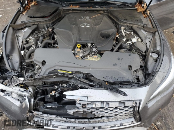 2019 Infiniti Q50 Sport with VIN JN1EV7AP6KM515983, listed as a Copart auction lot 84332744 with 59,812 mi miles and Salvage title. Bid and sale history available at DreamBid. Image 11.