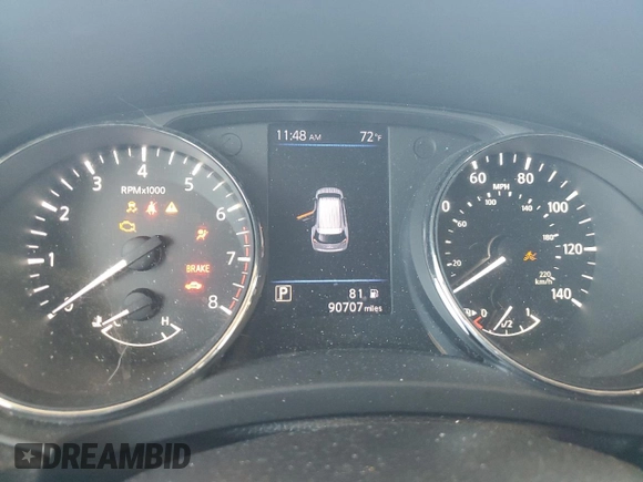 2018 Nissan Rogue SV with VIN 5N1AT2MT3JC758566, listed as a Copart auction lot 49617915 with 90,707 mi miles and Salvage Title. Bid and sale history available at carsss.com. Image 9.