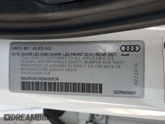 2016 Audi S6 Premium Plus z VIN WAUF2AFC8GN090536, wystawiony jako Copart lot #53939585 z przebiegiem 141 333 mil mil oraz Szkody całkowita. Historia ofert i sprzedaży dostępna na DreamBid. Obrazek 12.