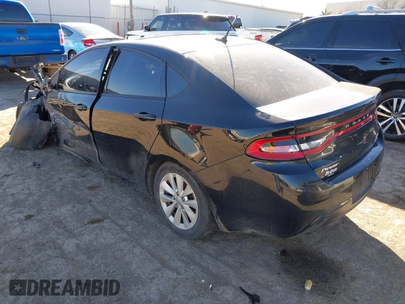 2014 Dodge Dart SXT with VIN 1C3CDFBB0ED676990, listed as a IAAI auction lot 41483182 with 117,618 mi miles. Bid and sale history available at carsss.com. Image 3.
