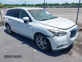 2014 Infiniti QX60 with VIN 5N1AL0MN5EC500951, listed as a IAAI auction lot 42749237 with 146,346 mi miles and . Bid and sale history available at DreamBid. Image 1.