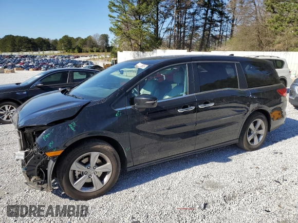 2019 Honda Odyssey EX-L with VIN 5FNRL6H70KB085719, listed as a Copart auction lot 48963065 with 148,694 mi miles and Salvage Title. Bid and sale history available at carsss.com. Image 1.
